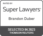 Super_lawyer_Brandon_duber Selected in 2023 thomson reuters